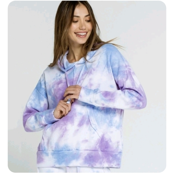 Free People Movement Work it out Tie Dye Hoodie Size Small NWT - Picture 1 of 13